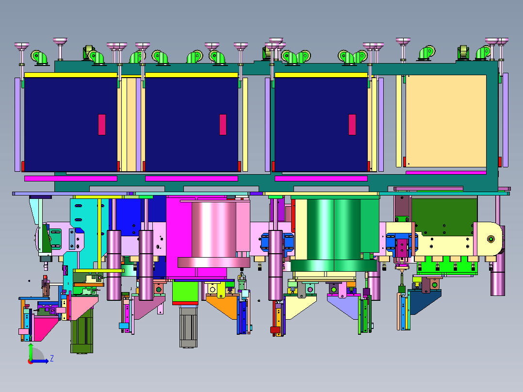 开关角阀阀门装配自动化设备左视图