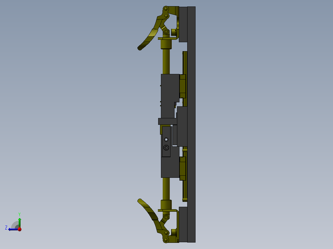 可抵消工件尺寸误差的焊接夹具右视图
