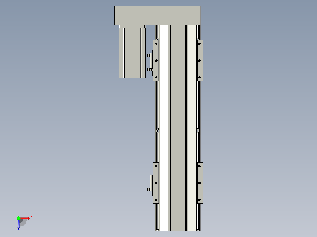 直线模组LHAT10-CA-S250-L-C3设计图纸俯视图