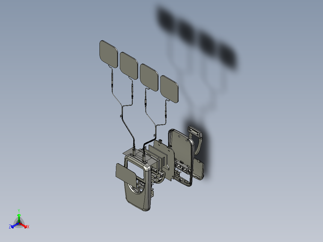neurotrac-labour-tens-machine-疼痛管理机正等轴测图