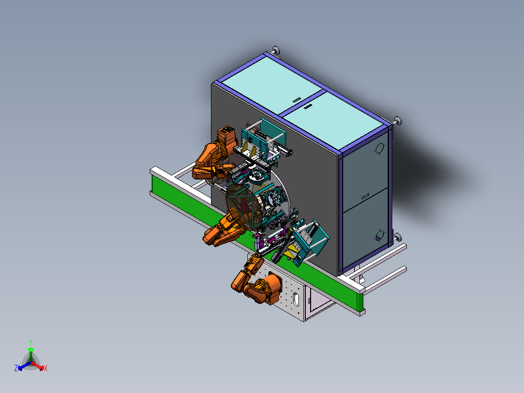 机器人上下料锁螺丝机图纸正等轴测图