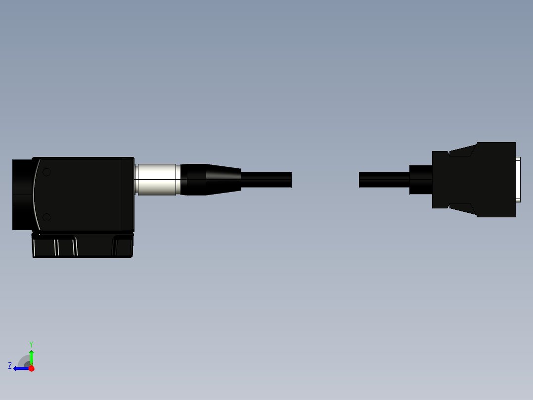 基恩士XG-035C_M_kc图纸模型右视图