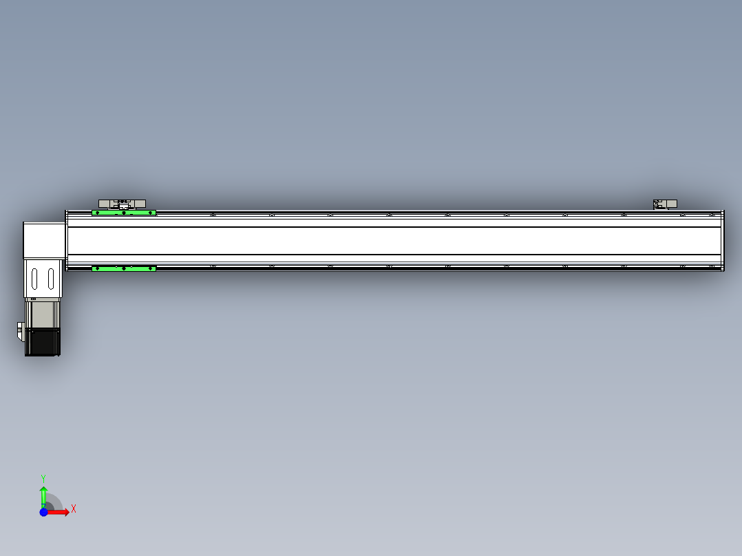 同步带滑台-半封闭B10-L90-S900-L-P40-D3前视图
