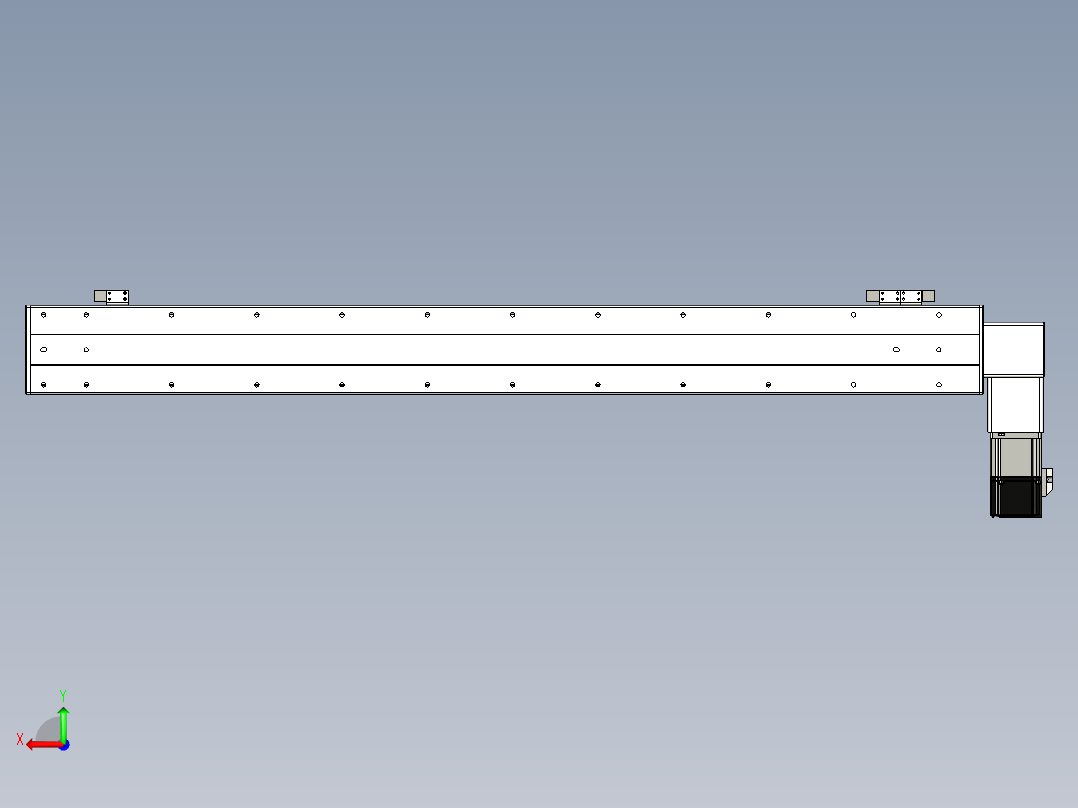 同步带滑台-半封闭B10-L90-S900-L-P40-D3后视图