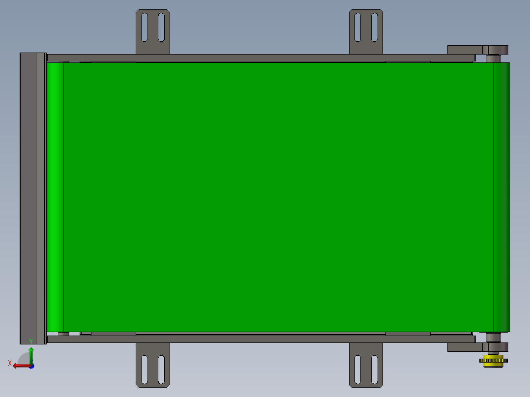 齿轮传送皮带机模型后视图