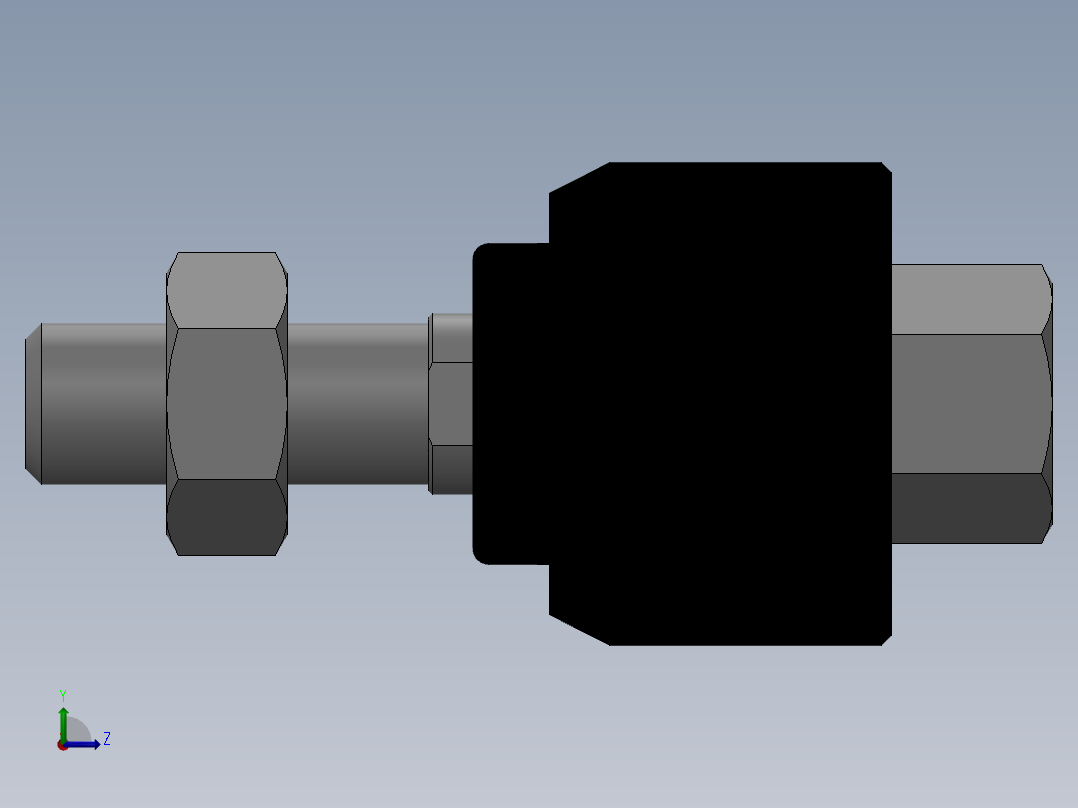 浮动连接头F-M8X125F左视图