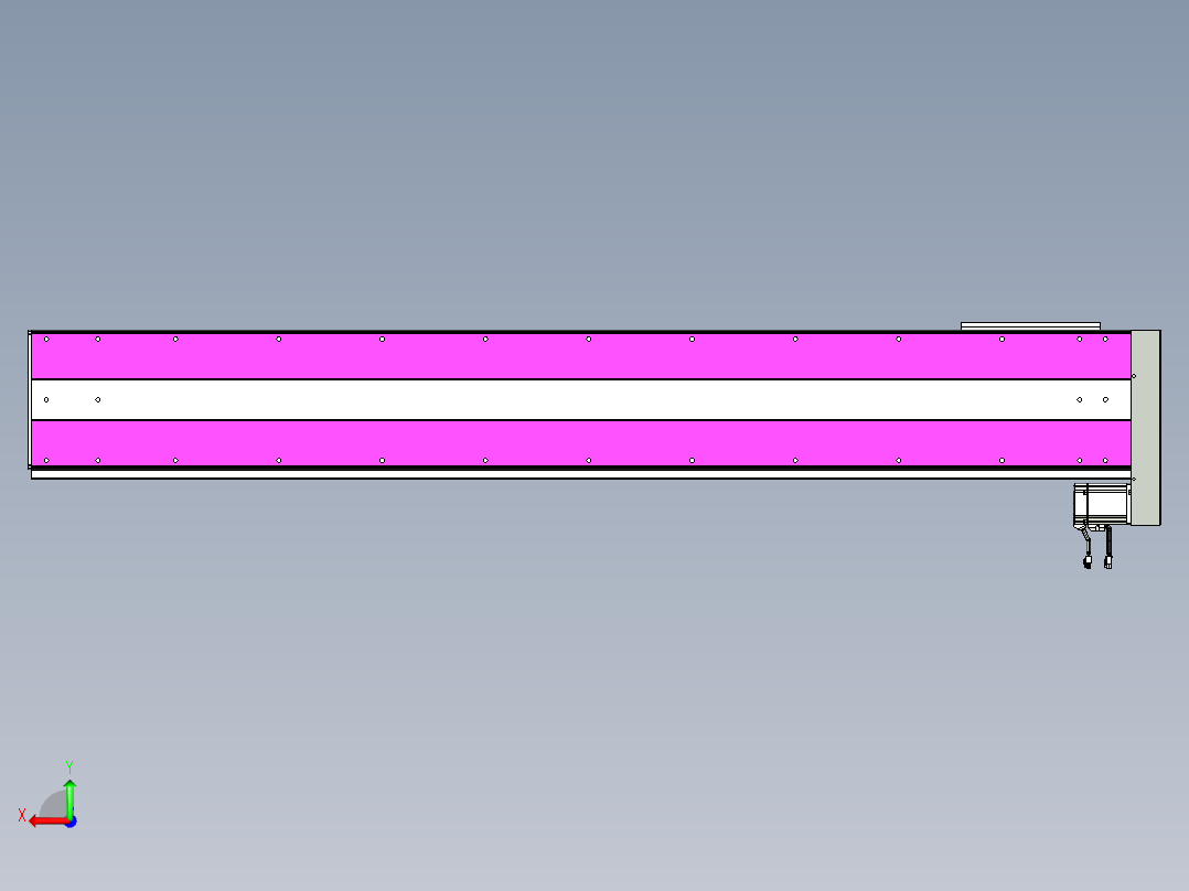VF丝杆传动-一般环境VF27-Lxx-C-S1750-BL-ZP75-C3后视图