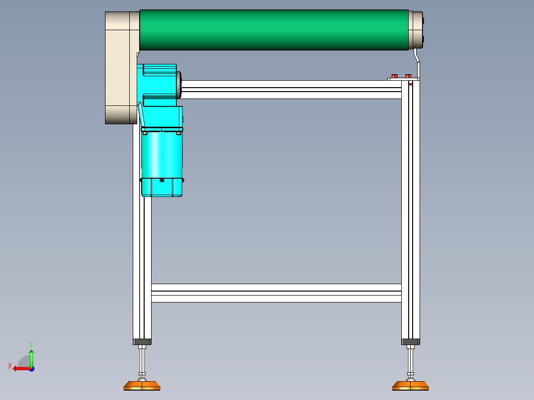 LE-XC4080-右边驱动重载皮带线-负载200kg后视图