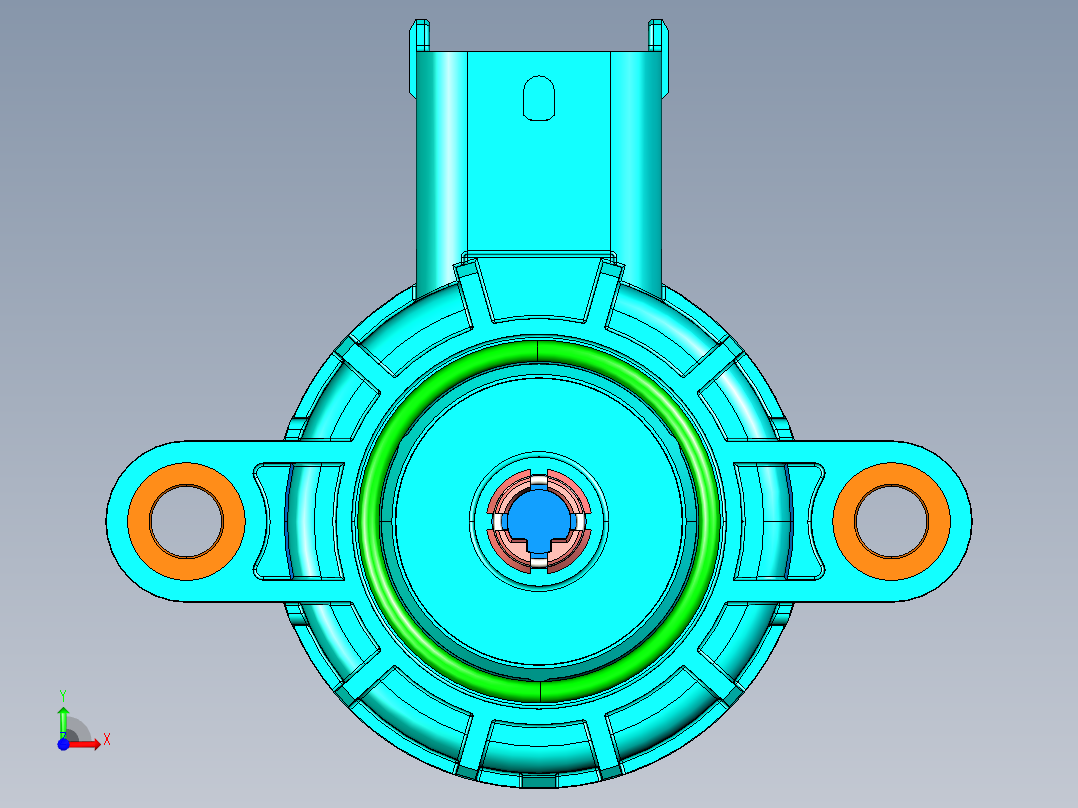 NOVOTECHNIK角度位移传感器RSC-6600，单路输出，汽车应用前视图