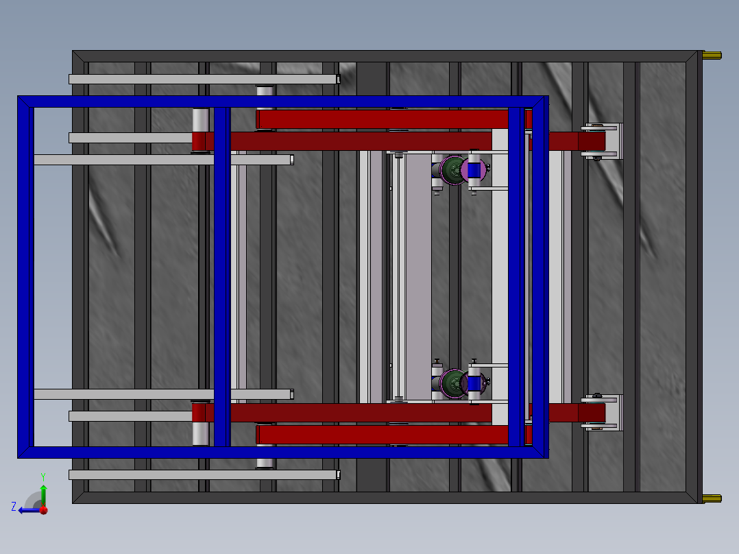 单叉固定机sw12可编辑右视图