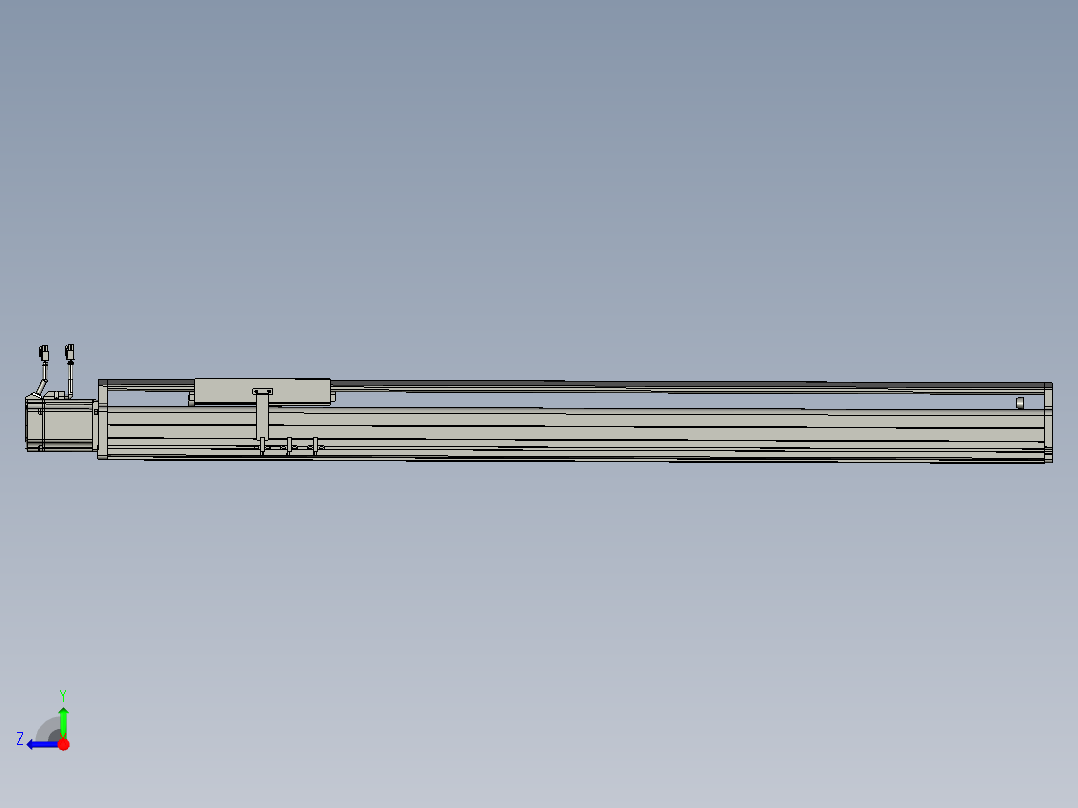 东锦丝杆传动-直线滑台模组DH210-C-L10-S1050-BC-P750W-C3右视图
