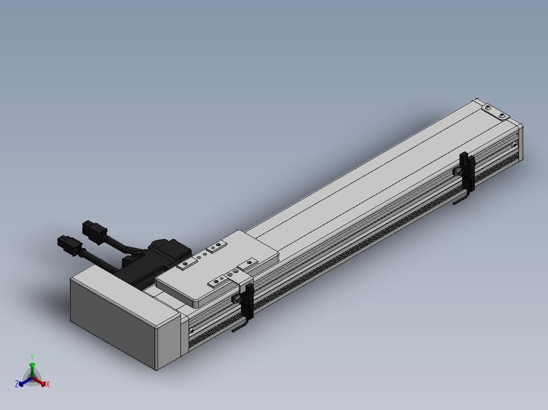 精密模组MY60-T10-300L-BR-P10B-C4-C正等轴测图