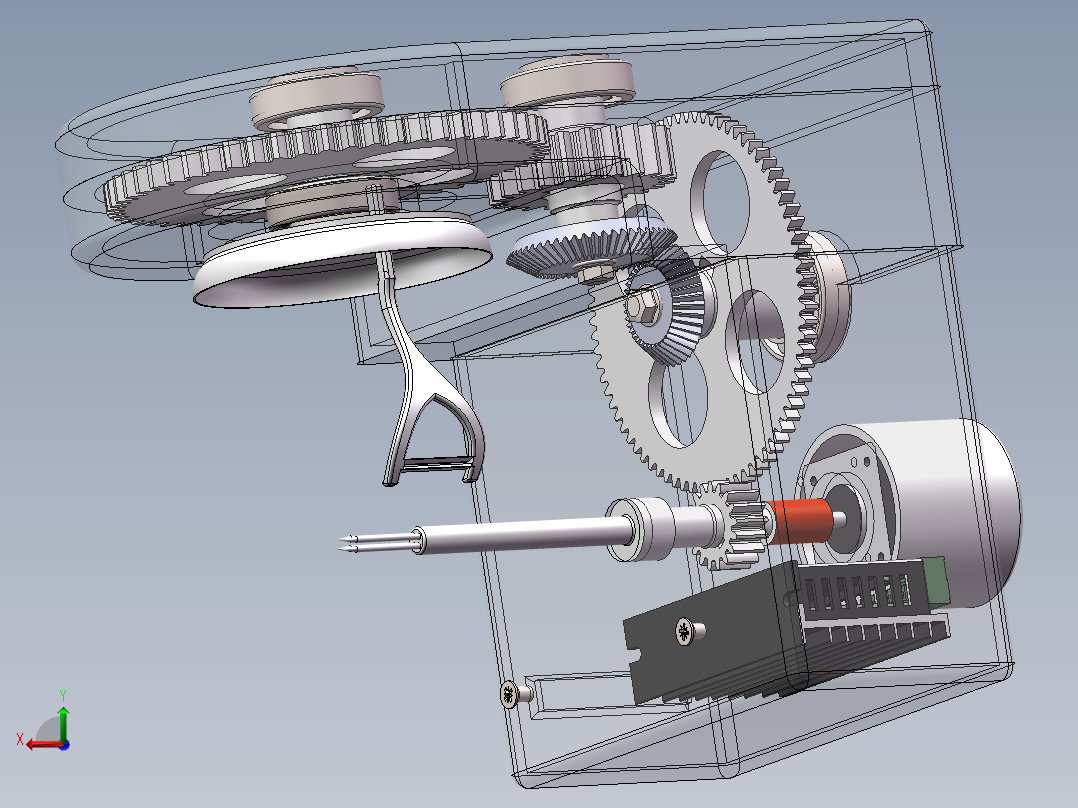 电动水果削皮机后视图