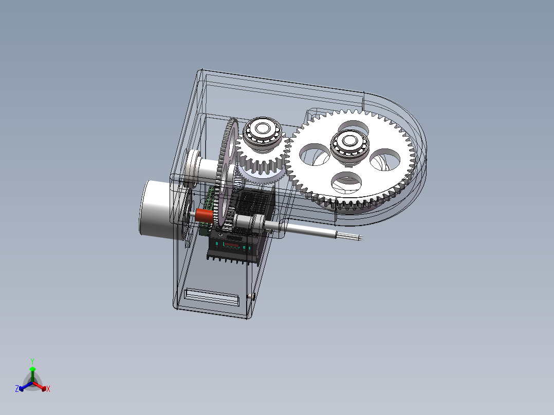电动水果削皮机正等轴测图