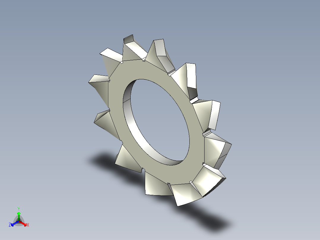 EXTERNAL TOOTH LOCK WASHER for M5 SCREW.IGS正等轴测图