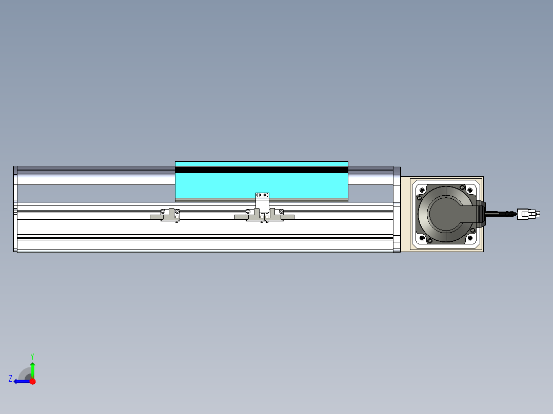 同步带滑台-半封闭B22-L100-C-S100-R-P75-D3-N5右视图