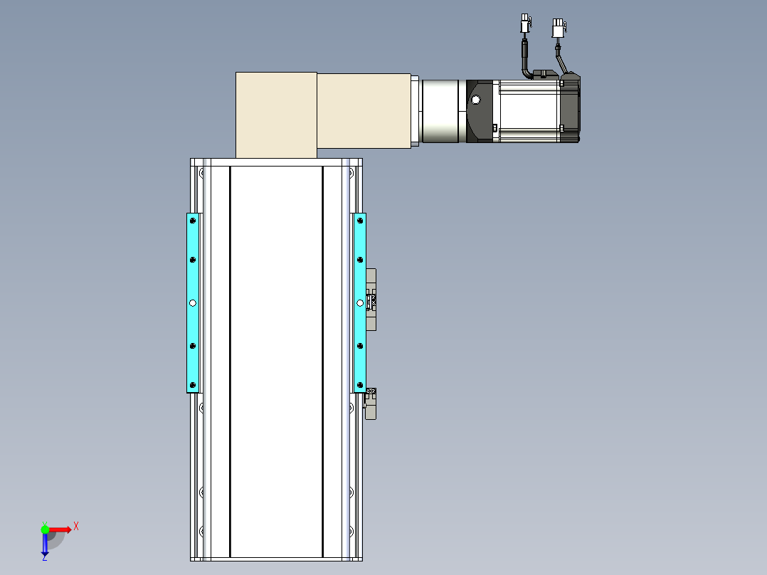 同步带滑台-半封闭B22-L100-C-S100-R-P75-D3-N5俯视图
