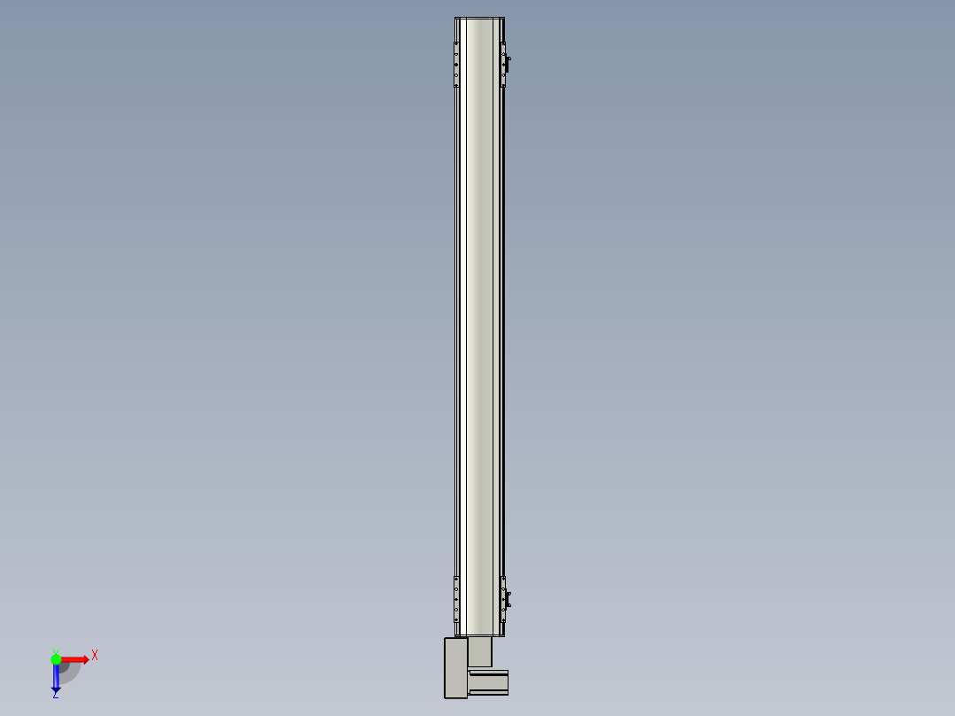 直线模组WG-LHB12-S1250-BL设计图纸俯视图