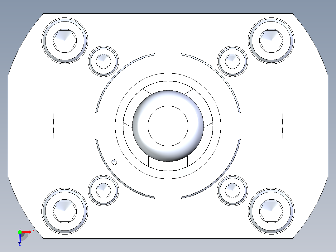 KOSMEKSFK2140-G多系列多零件图纸模型俯视图