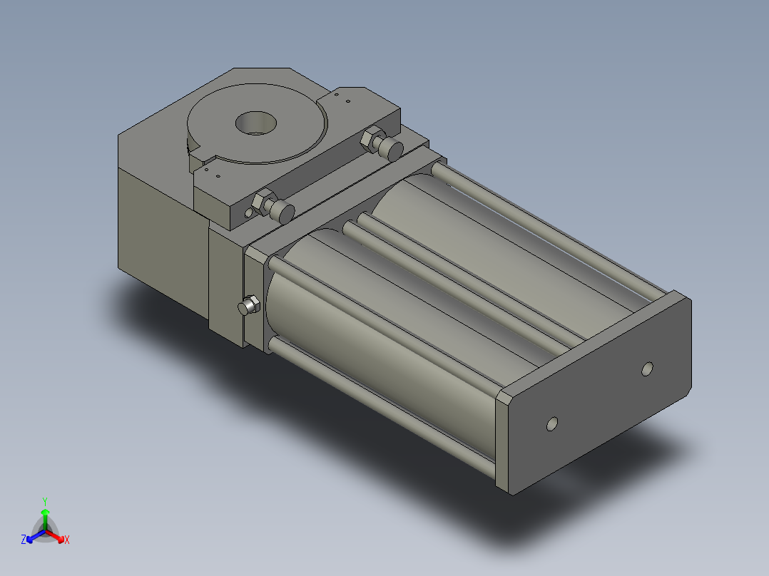旋转气爪PRC80H-180正等轴测图