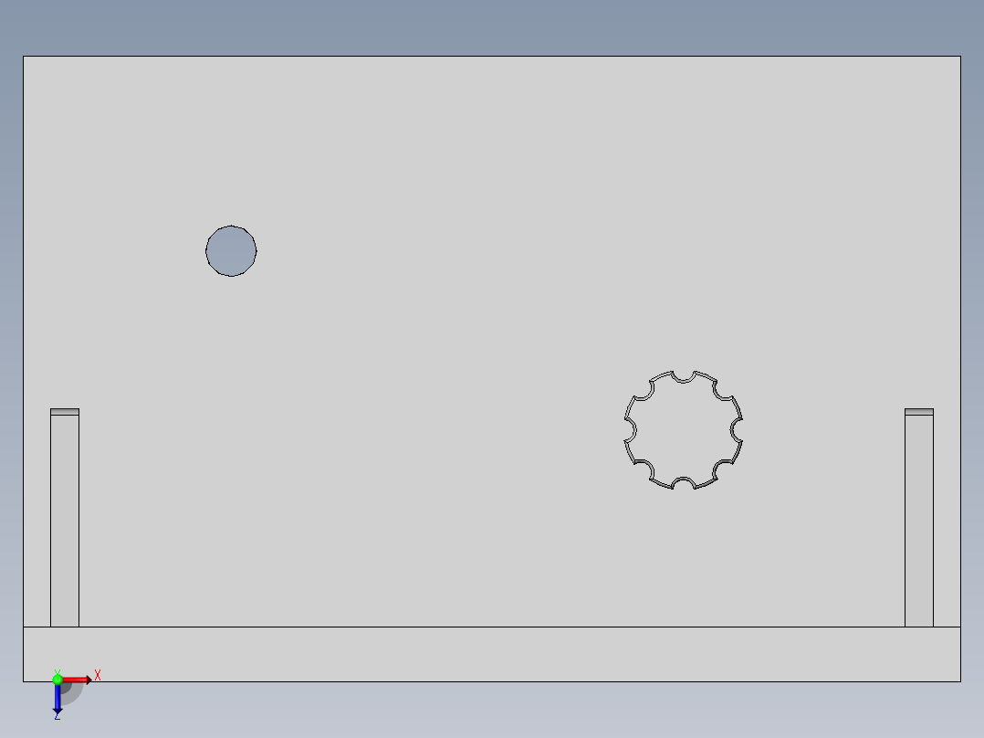 凸轮机构俯视图