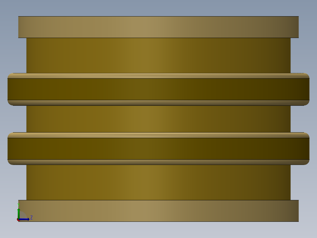 紧固件-No. 6-32 Brass 3DP Inserts左视图