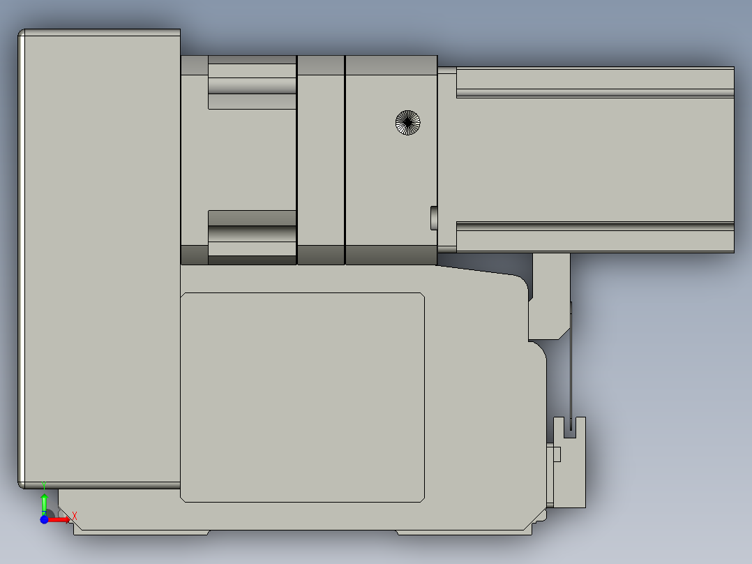 直线模组LHB21-L40-S1950-LU设计图纸前视图