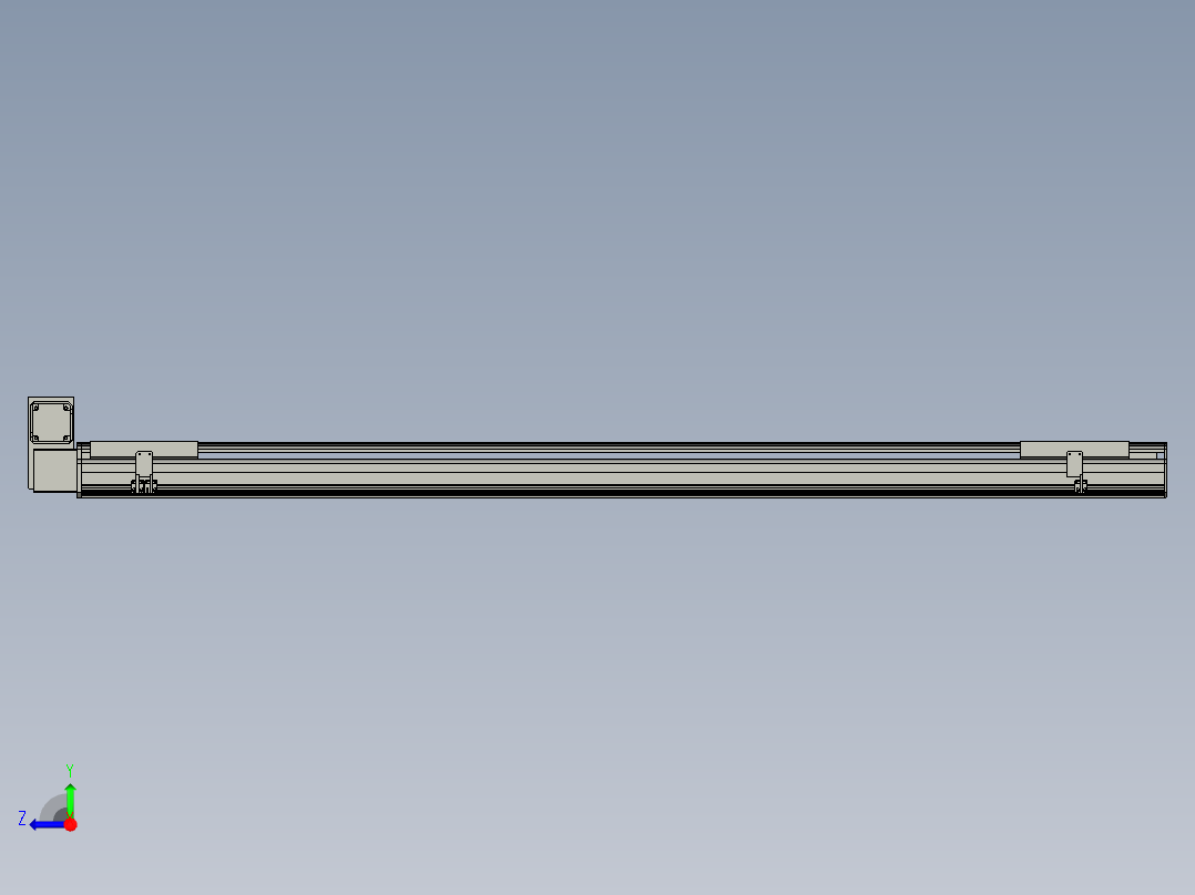 直线模组LHB21-L40-S1950-LU设计图纸右视图
