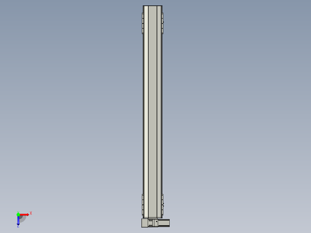直线模组LHB21-L40-S1950-LU设计图纸俯视图