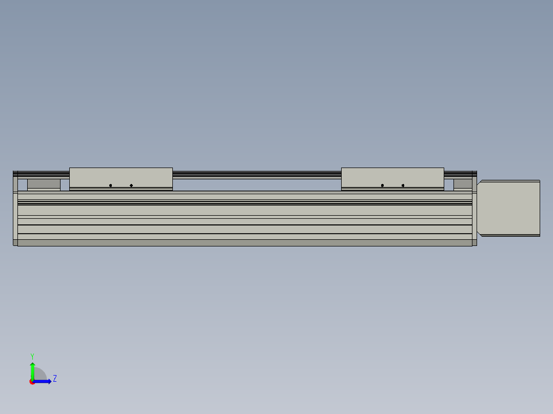 直线模组WG-LHB12-S250-L(B)设计图纸左视图