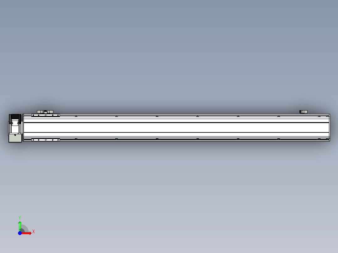 同步带滑台-半封闭B13H-L45-S1250-LU-P40-D3前视图