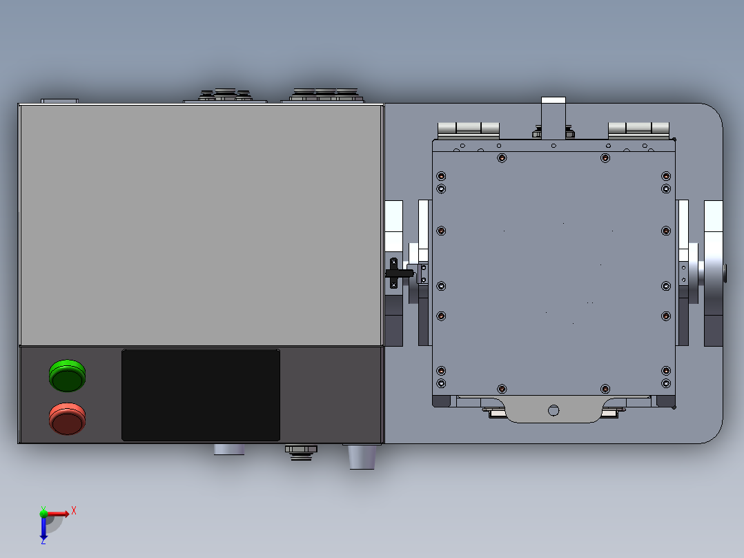 测试翻转台俯视图