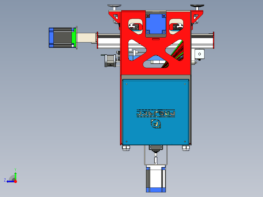 3轴cnc雕刻机右视图