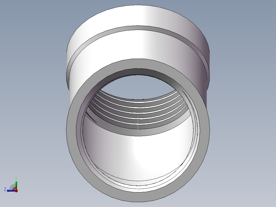 弯头-45°等径 DN25右视图