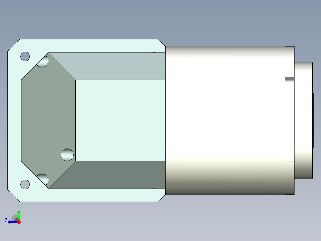 直齿孔ZPLE160-L2 35-114.3-200-M12.stp右视图