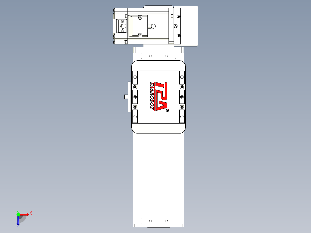 同步带全封闭直线模组TPA-HCB-85D-90-L100-LU-C-P20-N3俯视图