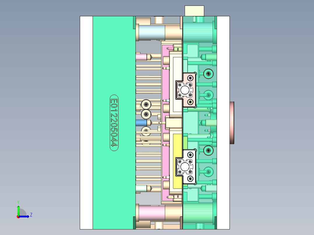 固定下壳（注塑模具+气缸抽芯）左视图