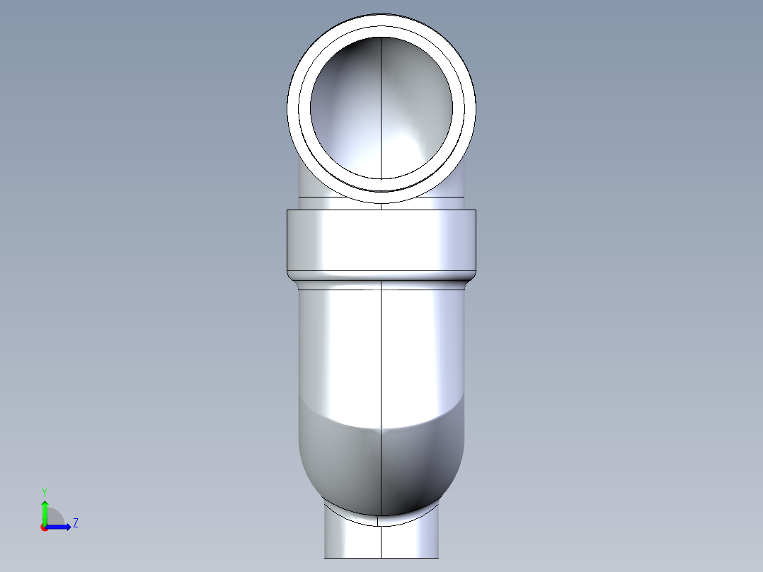 船舶管路系统S26_SeaDrainPLUS_TrapCleanout-SxS_37E171902_2in Sea Drain Plus - P-TrapCleanout-SxS左视图