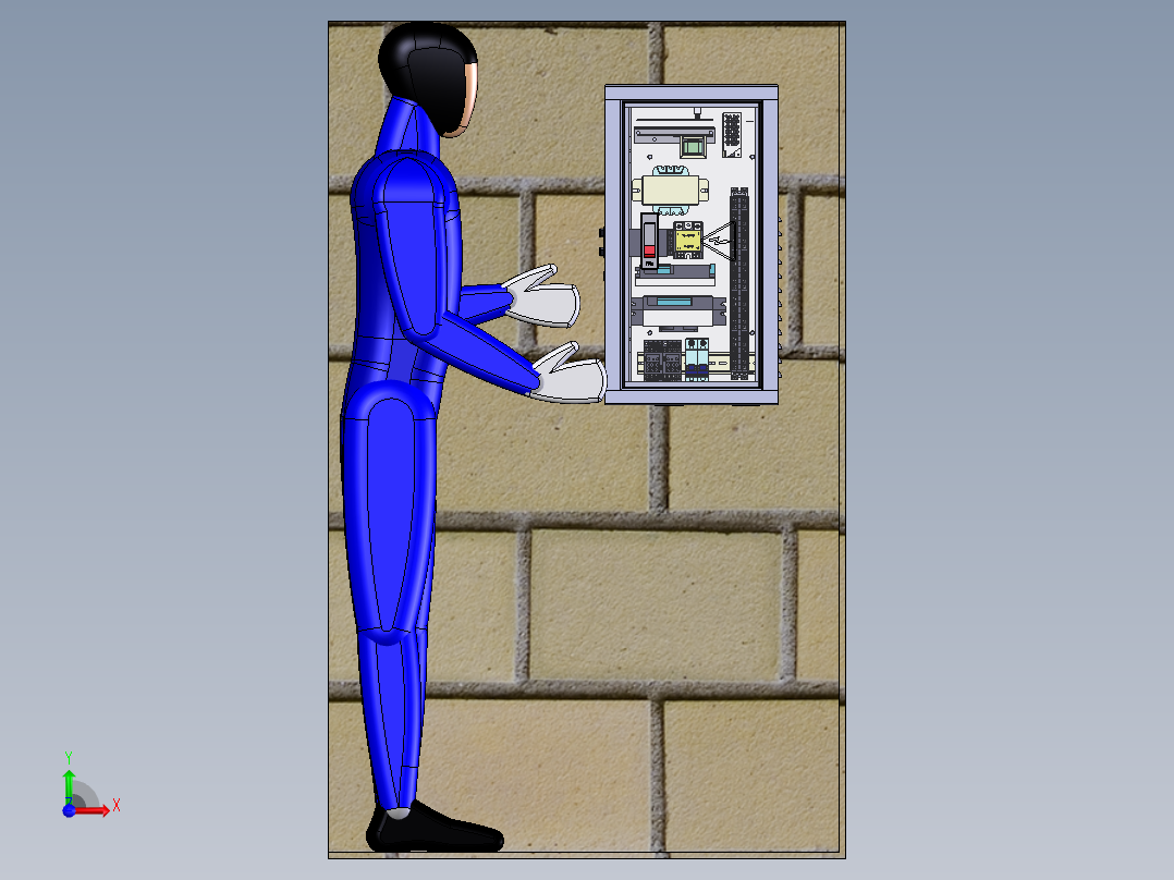 工业操作机箱sw18可编辑前视图