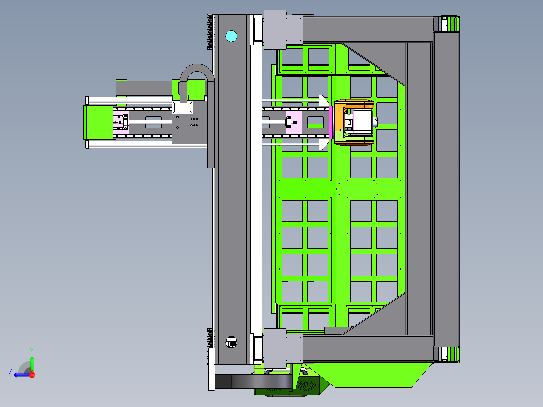 230超大型五轴雕刻机sw18可编辑右视图