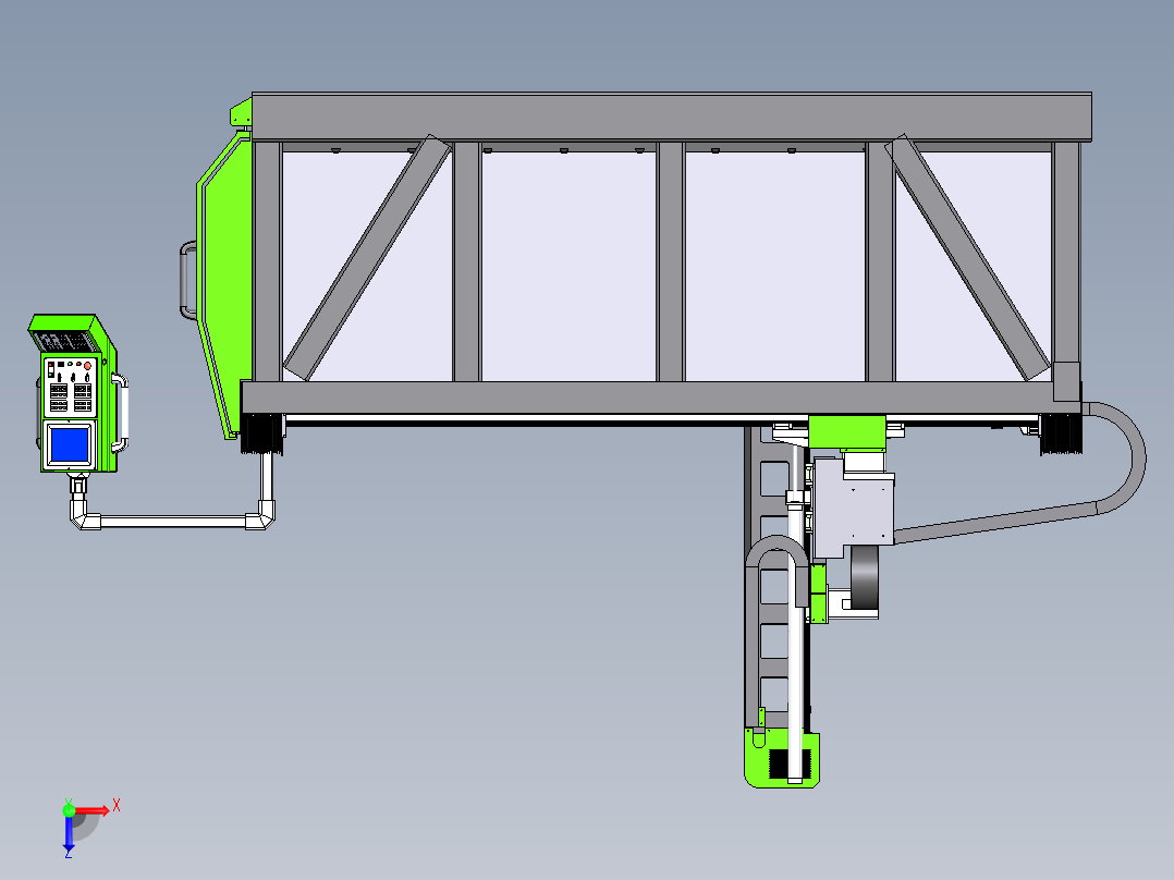 230超大型五轴雕刻机sw18可编辑俯视图