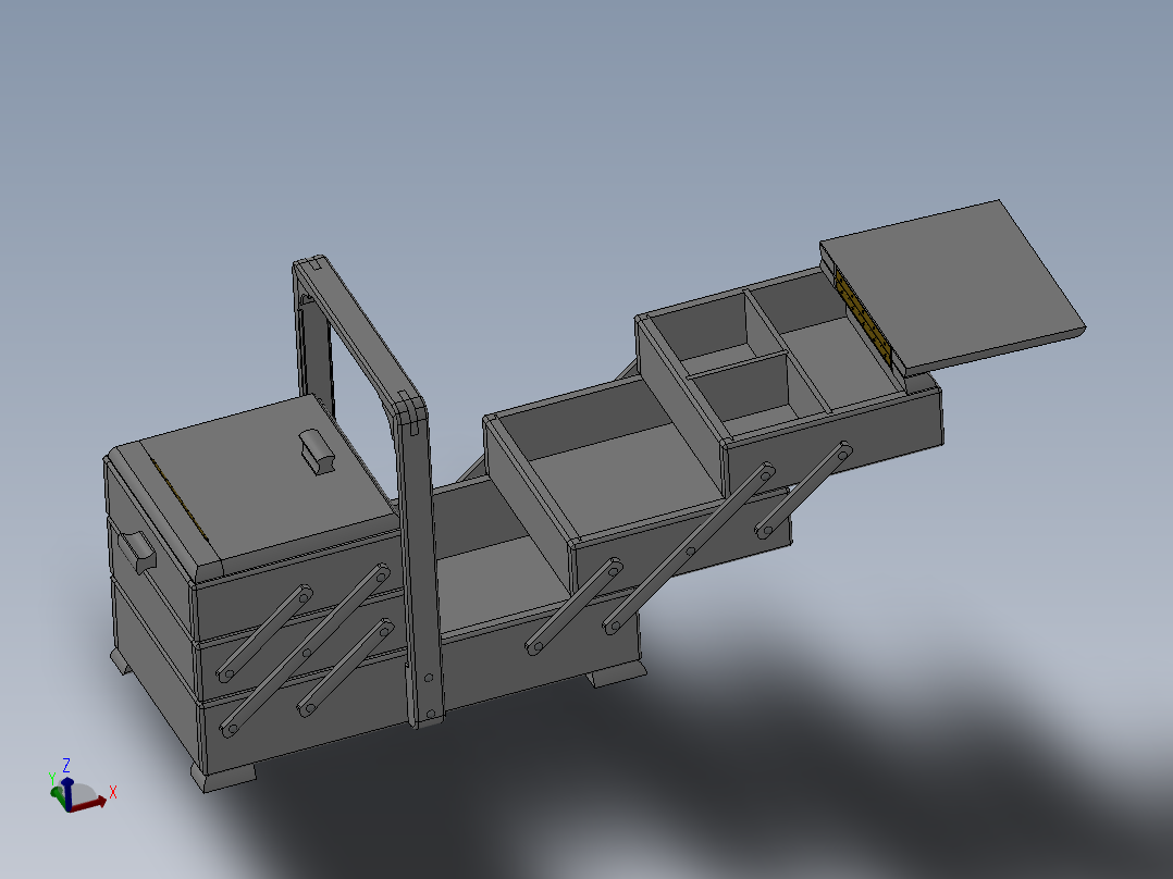 solidworks 德国折叠<span style='color: red'>箱子</span>造型设计