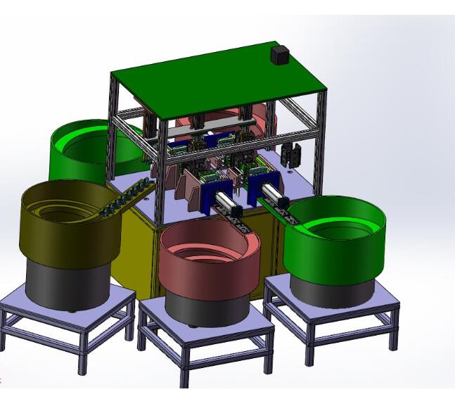 自动化手机壳喷油治具装配机器3D模型 自动化设备3D图纸非标自动化