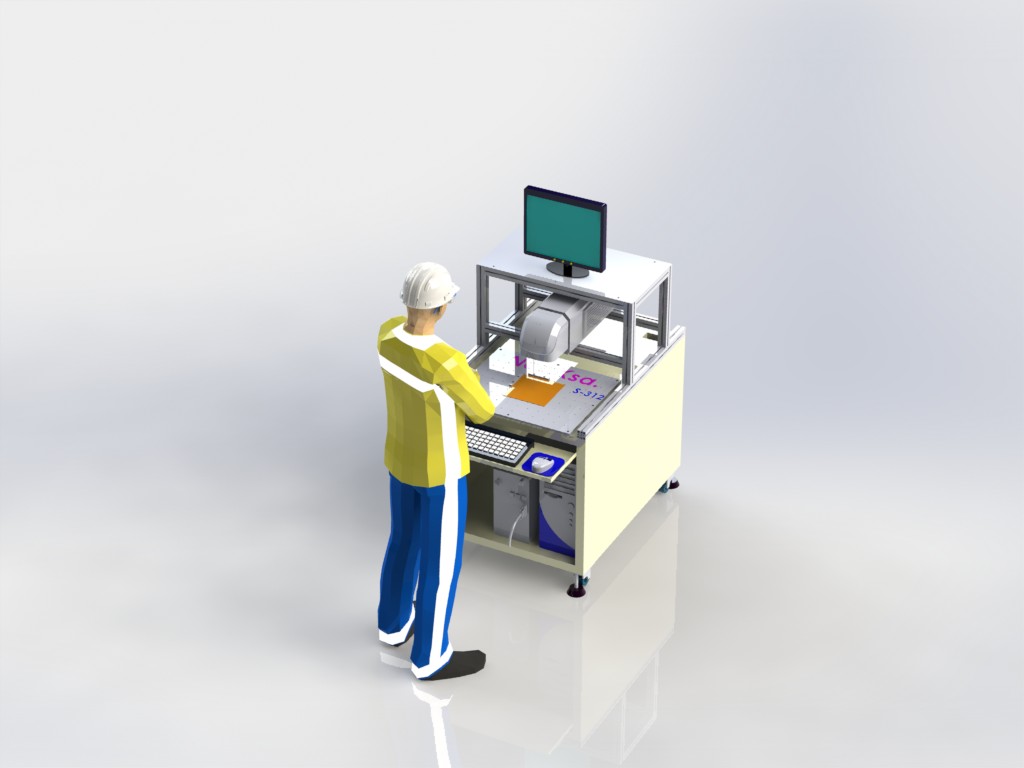 光纤激光打标机 3D模型 3D图纸非标自动化设备3D图纸3D模型