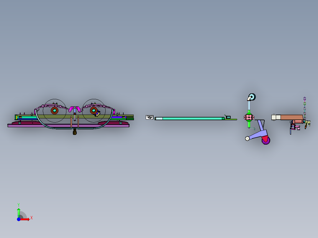 加重船用摩托艇皮划艇拖车前视图