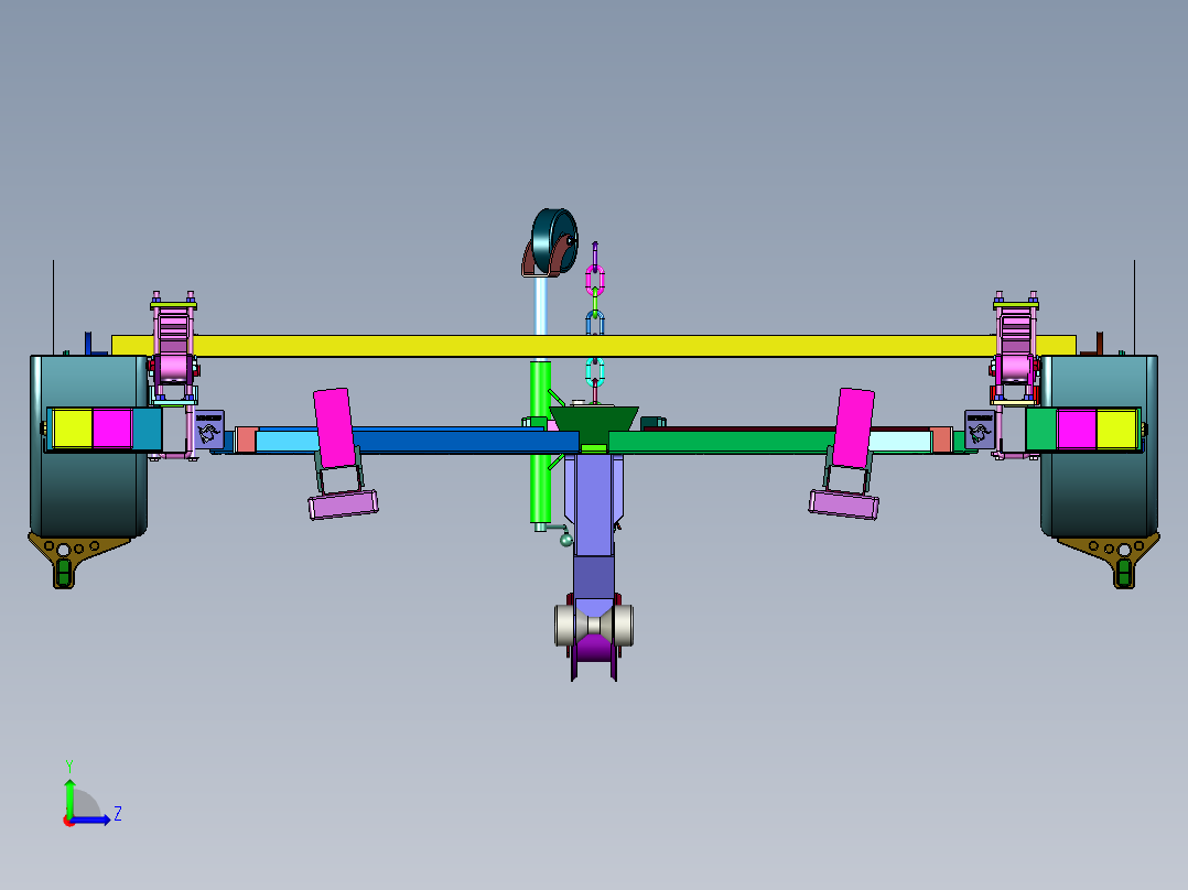 加重船用摩托艇皮划艇拖车左视图