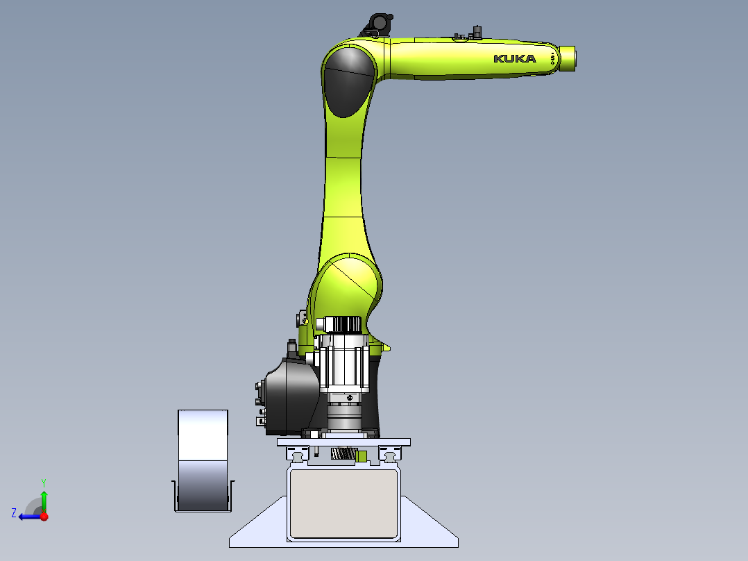 6轴机械手第七轴右视图