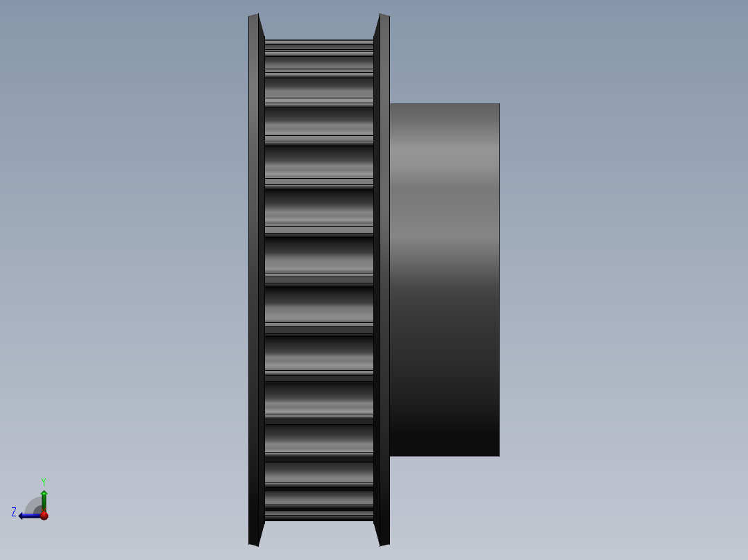 心轴式液压弯管机右视图