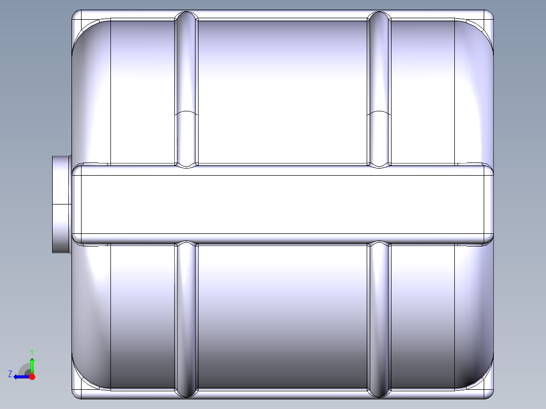 聚氯乙烯罐水箱右视图