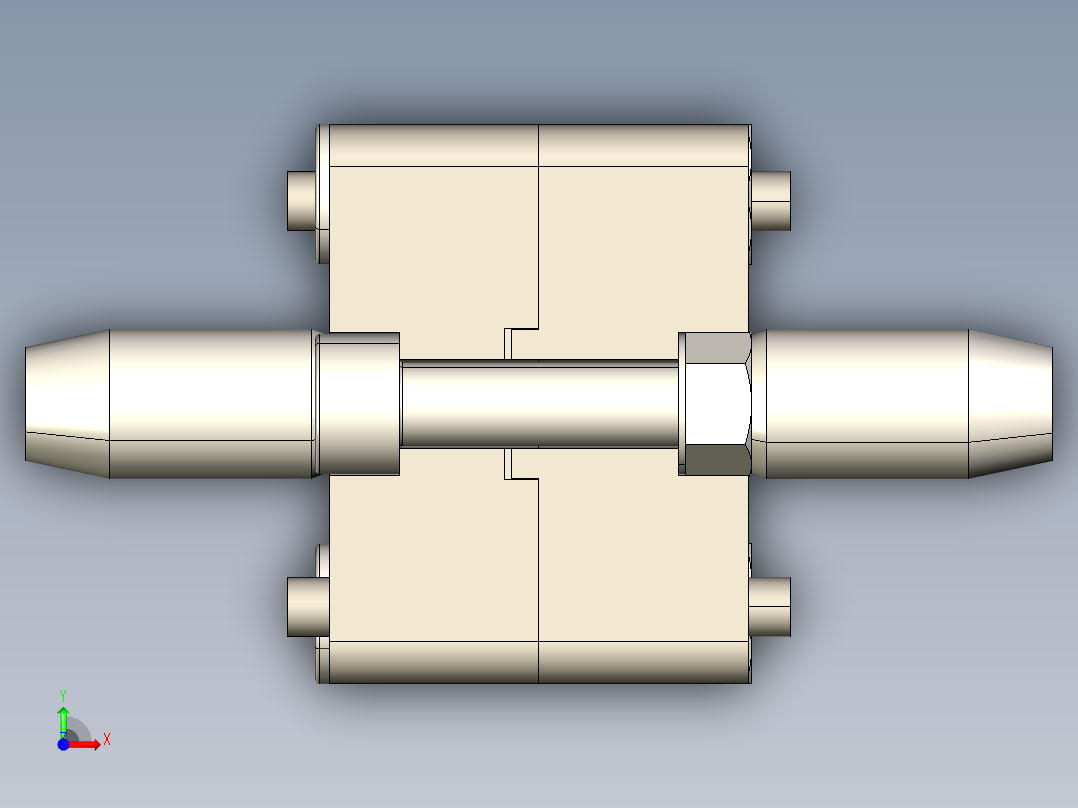 型材-BR 40X40 END CONNECTOR 3842532196前视图